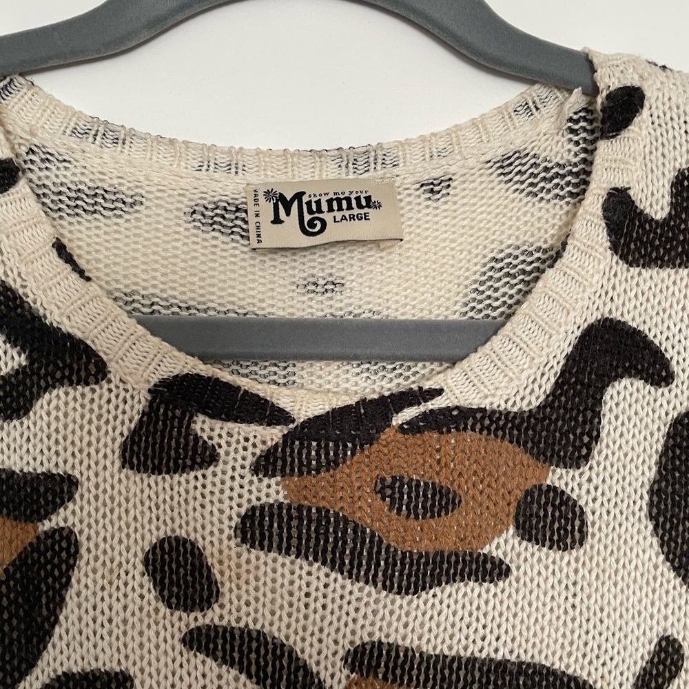 Show Me Your MuMu Animul Knit Bonfire Sweater Size L - Picture 8 of 9